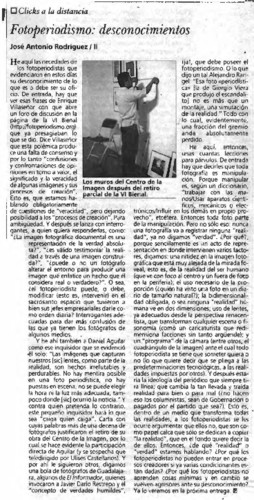 Fotoperiodismo: desconocimientos / II