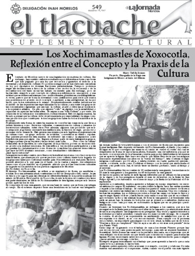 El Tlacuache Núm. 549 (2012)