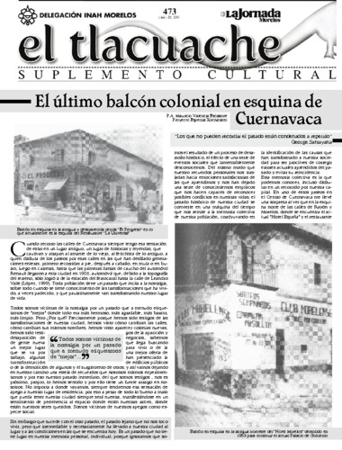 El Tlacuache Núm. 473 (2011)