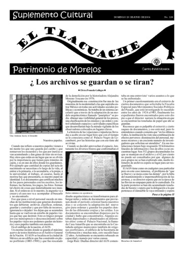 El Tlacuache Núm. 128 (2004)