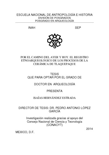 Por el camino del ayer y hoy. El registro etnoarqueológico de los procesos de la cerámica de Tlaquepaque