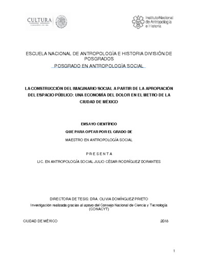 La construcción del imaginario social a partir de la aproppiación del espacio público