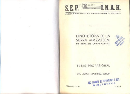 Etnohistoria de la Sierra Mazateca