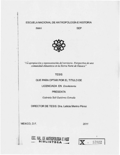 La apropiación y representación del territorio