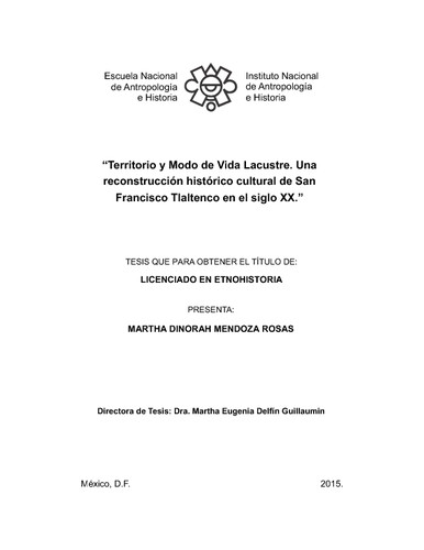 Territorio y modo de vida lacustre.