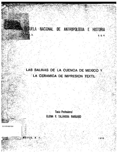 Las salinas de la Cuenca de México y la cerámica de impresión textil
