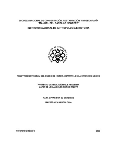 Renovación integral del Museo de Historia Natural de la Ciudad de México