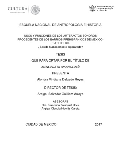 Usos y funciones de los artefactos sonoros procedentes de los barrios prehispánicos de México-Tlatelolco