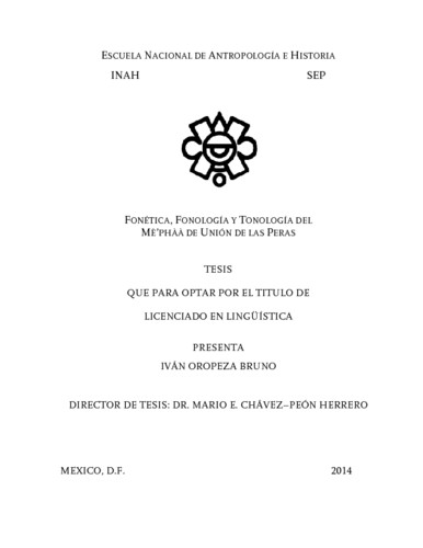 Fonética, fonología y tonología del mé'pháá de unión de las peras