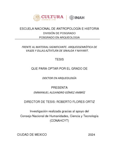 Frente al material significante