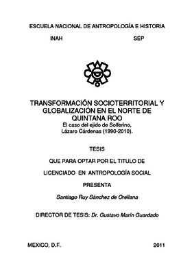 Transformación socioterritorial y globalización en el norte de Quintana Roo