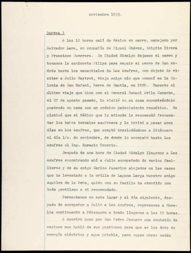 Memorias del general Lázaro Cárdenas: 1955