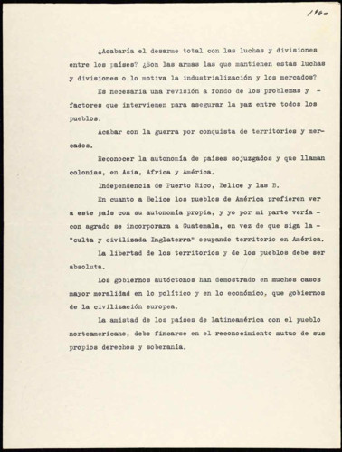 Transcripciones de las memorias del general Lázaro Cárdenas: Caso internacional México-Guatemala sobre Belice