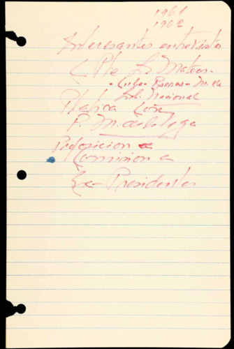 Transcripciones de las memorias del general Lázaro Cárdenas: 1961