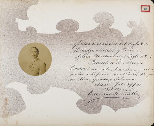 Lámina del Coronel Laureano Astudillo, vinculado a Andreu Almazán para Francisco I. Madero (atribuido)