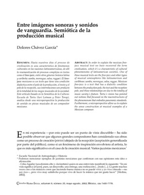 Entre imágenes sonoras y sonidos de vanguardia. Semiótica de la producción musical