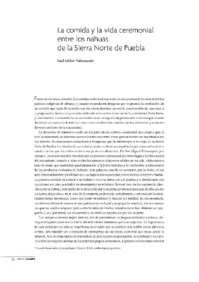 La comida y la vida ceremonial entre los nahuas de la Sierra Norte de Puebla