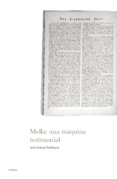 Mella: una máquina testimonial