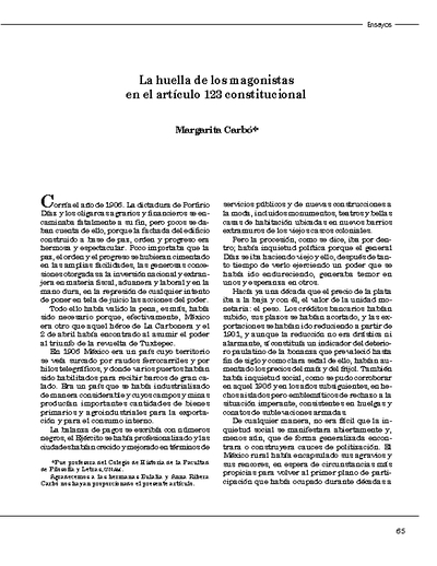La huella de los magonistas en el artículo 123 constitucional