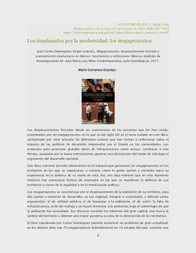Los desplazados por la modernidad: los megaproyectos
