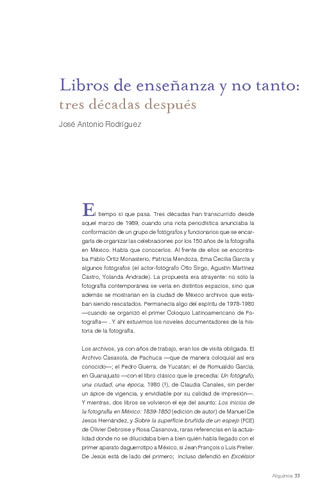 Libros de enseñanza y no tanto: tres décadas después