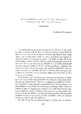 Juventino Rosas y la música popular de su época (1880-1890).