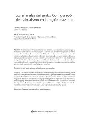 Los animales del santo. Configuración del nahualismo en la región mazahua