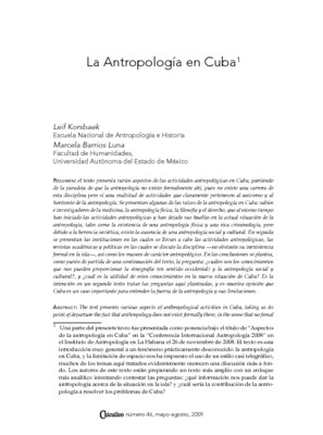 La antropología en Cuba