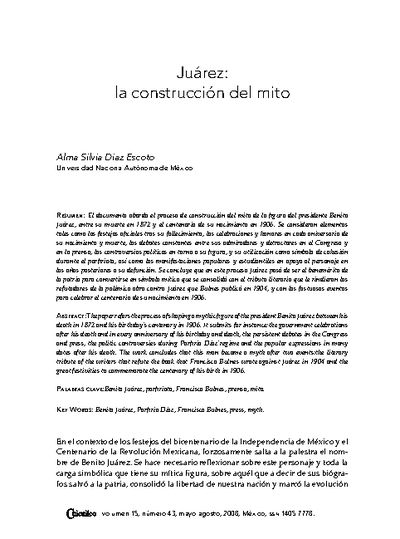 Juárez: la construcción del mito