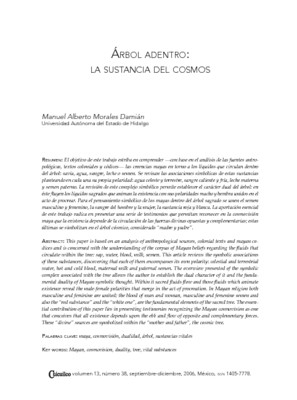 Árbol adentro: La sustancia del cosmos