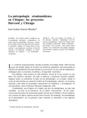La antropología estadounidense en Chiapas: los proyectos Harvard y Chicago