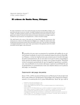 El cráneo de Santa Rosa, Chiapas