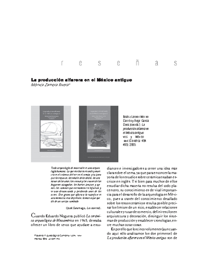 La producción alfarera en el México antiguo