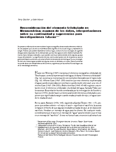 Reconsideración del elemento trilobulado en Mesoamérica: examen de los datos, interpretaciones sobre su continuidad y sugerencias para investigaciones futuras