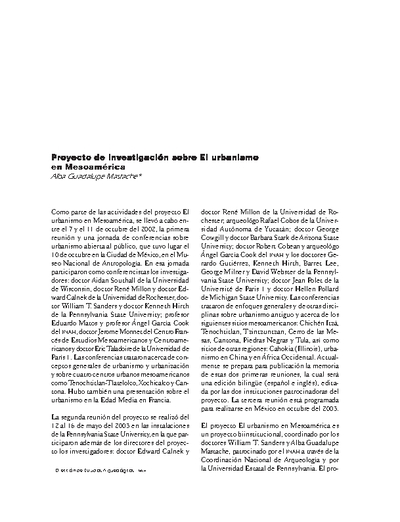 Proyecto de investigación sobre El urbanismo en Mesoamérica