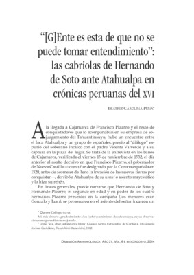“[G]Ente es esta de que no se puede tomar entendimiento”: las cabriolas de  Hernando de Soto ante Atahualpa en crónicas peruanas del XVI