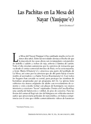 Las Pachitas en La Mesa del Nayar (Yaujque’e)