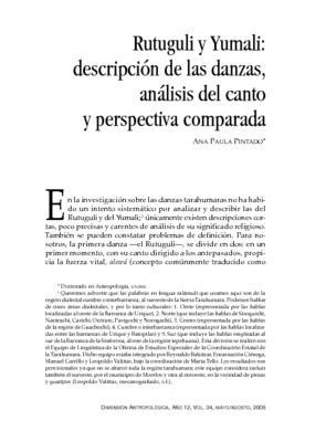 Rutuguli y Yumali: descripción de las danzas, análisis del canto y perspectiva comparada