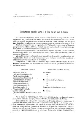 Consideraciones generales acerca de la flora fósil del valle de México.