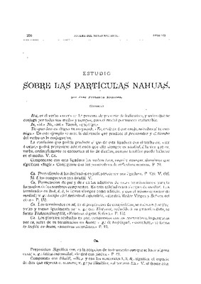 Estudio sobre las partículas nahuas.