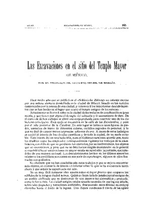 Las excavaciones en el sitio del Templo Mayor de México.