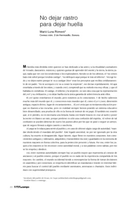 No dejar rastro para dejar huella