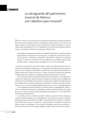 La salvaguarda del patrimonio musical de México: ¿un caleidoscopio musical?
