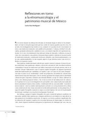 Reflexiones en torno a la etnomusicología y el patrimonio musical de México