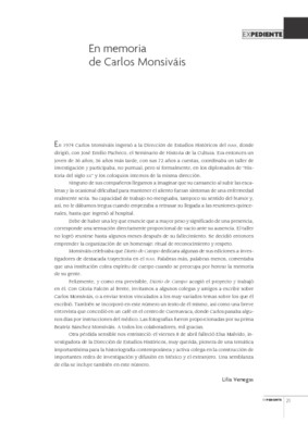 En memoria de Carlos Monsiváis