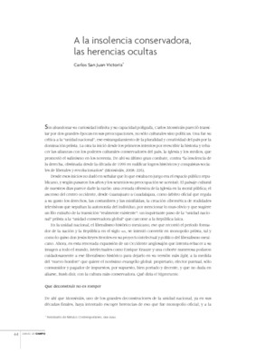 A la insolencia conservadora, las herencias ocultas