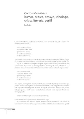 Carlos Monsiváis: humor, crítica, ensayo, ideología, crítica literaria, perfil