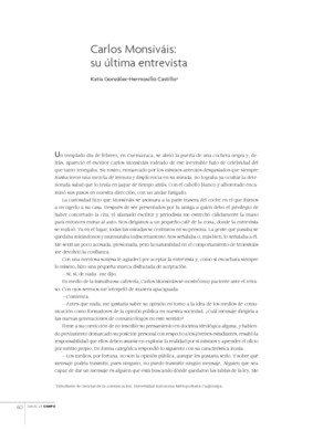 Carlos Monsiváis: su última entrevista