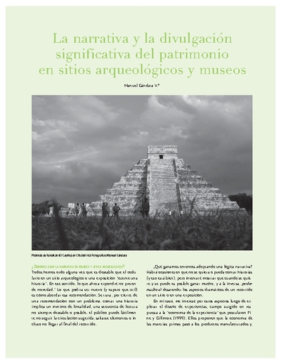 La narrativa y la divulgación  significativa del patrimonio en sitios arqueológicos y museos