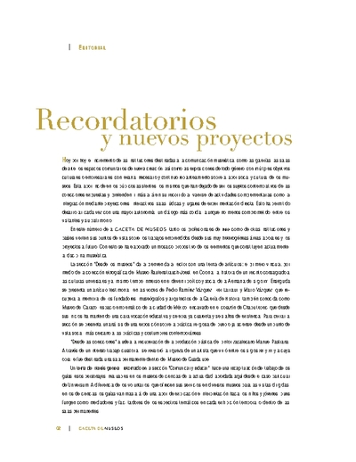 Recordatorios y nuevos proyectos